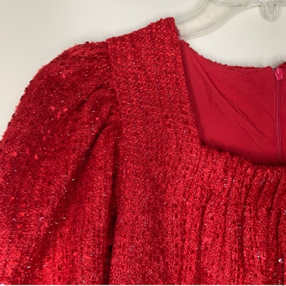 Sister Jane red tweed mini dress new with tag . Size XS - Picture 9 of 12